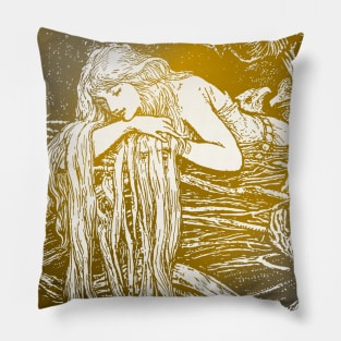 Pre-raphaelite girl Pillow