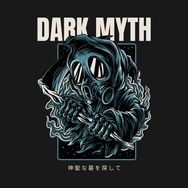 Dark Myth Gas Mask by Tip Top Tee's