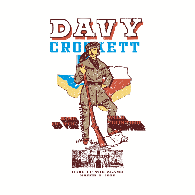 Davy Crockett Texas Alamo Cowboy Vintage Souvenir by bigraydesigns