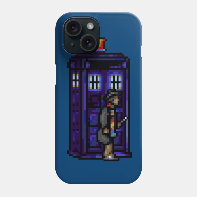 Pixel-Doctor: Fourth Doctor Phone Case by RiottDesigns