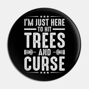 Funny Disc Golf Player Saying Retro Vintage Pin