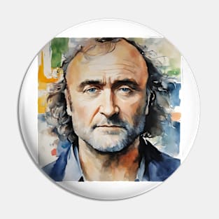 Watercolors with Phil Collins Pin