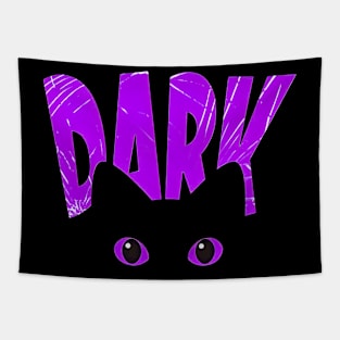 Dark cat magic Halloween spooky vibes Tapestry