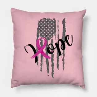 Hope USA Pink Ribbon Breast Cancer Awareness Pillow