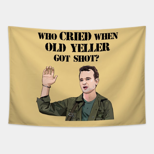 Who Cried When Ol' Yeller Got Shot? Tapestry by FanboyMuseum