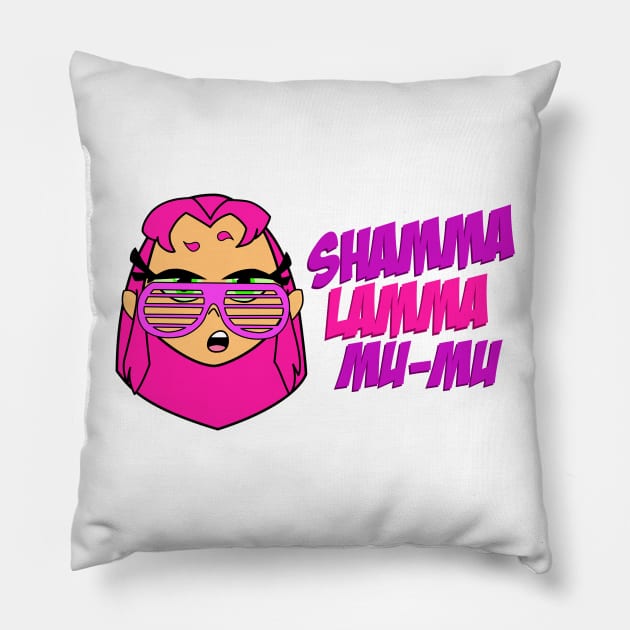 Shamma Lamma Mu-Mu Pillow by JamesCMarshall