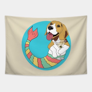 Quincy the Beagle Mermutt Tapestry