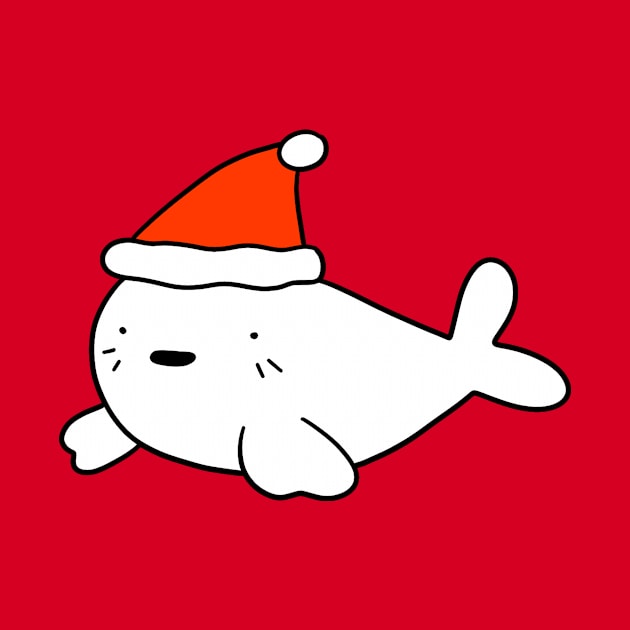 Santa Hat Harp Seal by saradaboru