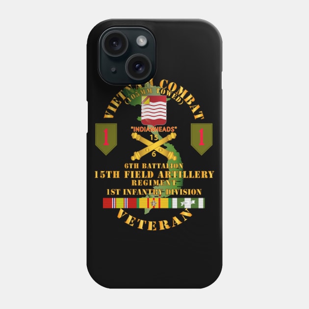 Vietnam Combat Vet - 6th Bn 15th Artillery - 1st Infantry Div w105mm Phone Case by twix123844