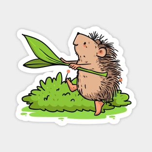 Porcupine Green Leaf Magnet