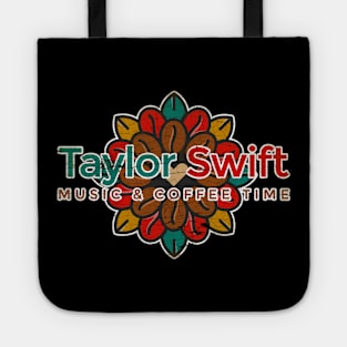 Vintage Music & Cofee Time Floral Tote