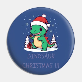 Dinosaur Christmas Pin