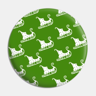 Santa's sleigh green christmas random pattern Pin