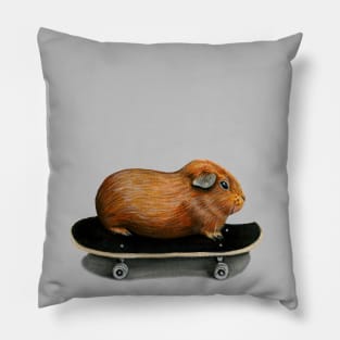 Chunky Guinea Pig Skateboard Pillow