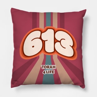 613 Mitzvot - Torah for Life! Jewish Retro Religious Pillow