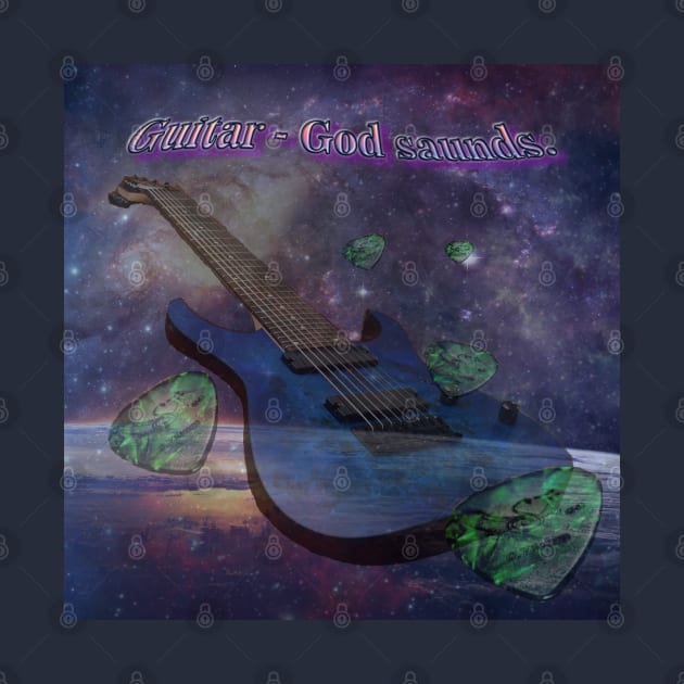 Beautiful, graceful, graceful guitar soar in space. by Abstract philosophy