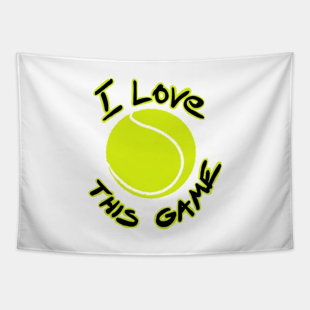 I love this game - tennis Tapestry by Hot-Mess-Zone