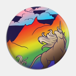 Pride Mountain Unicorn Pin