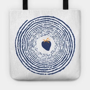 Blue Spiral with Strawberry Tote