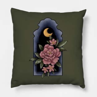 Floral moon Pillow