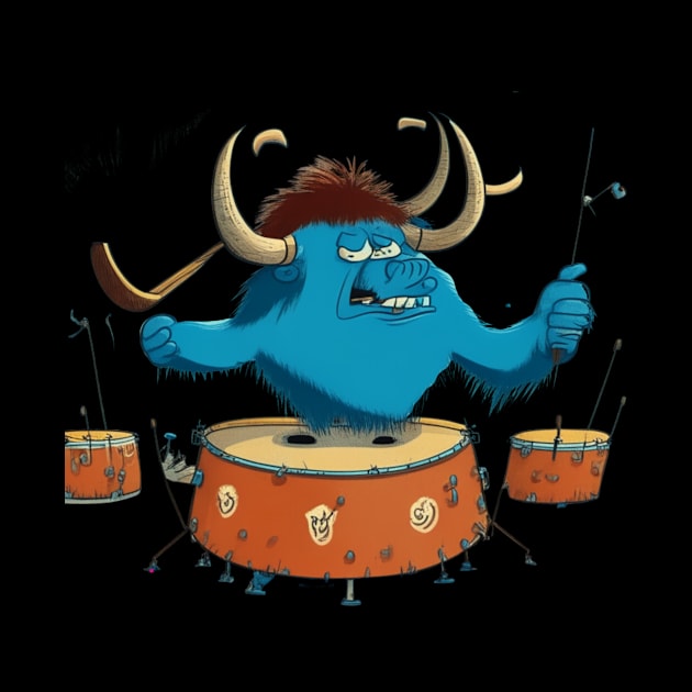 Buffalo On Drums by Mrozinnio