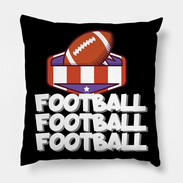 Football football football Pillow by maxcode