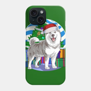 Alaskan Malamute Dog Cute Santa Christmas Gift Phone Case