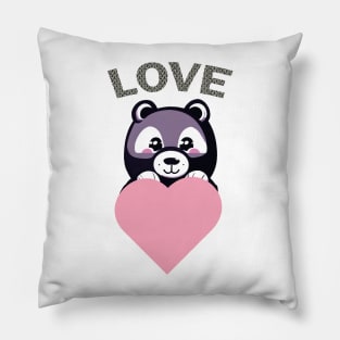 Cute Little Bear Love Pillow