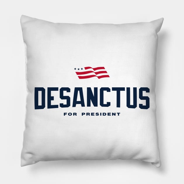 Ron DeSanctus For President 2024 Pillow by MAR-A-LAGO RAIDERS