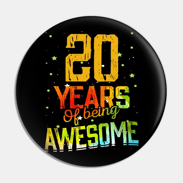 20 YEARS OF BEING AWESOME, 20th Birthday Gifts For Women And Men