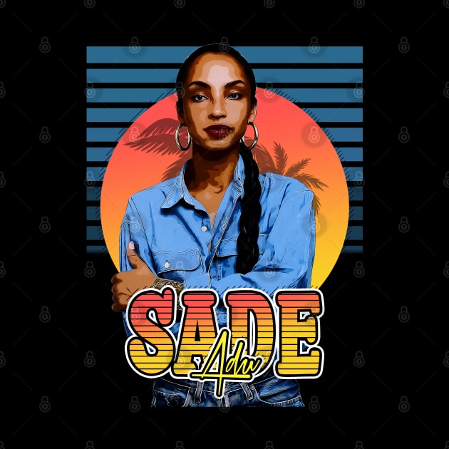 Retro Flyer Style Sade Adu Fan Art Design by Now and Forever