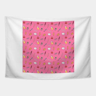 Happy office stationary in pink Tapestry