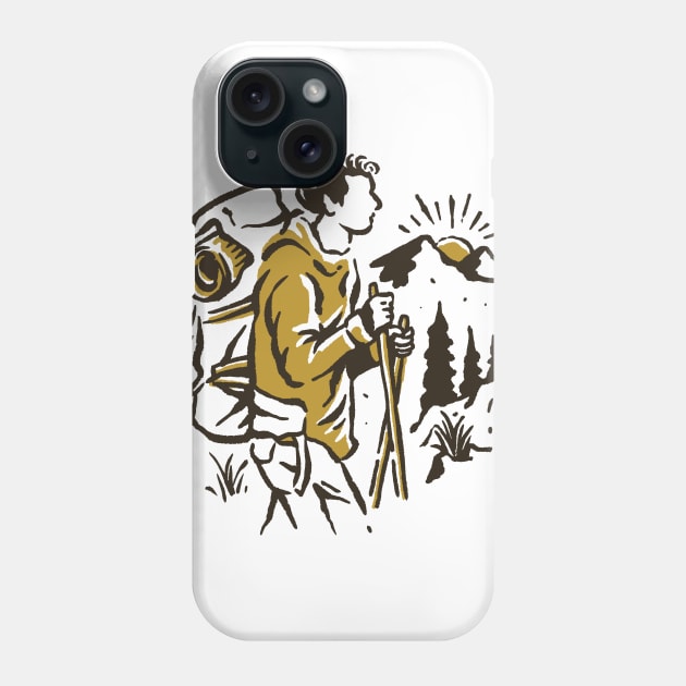 Hiker Phone Case by quilimo