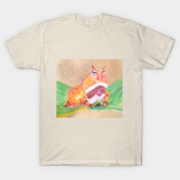 Orange Pacman Frog Toad - Horned Frog - T-Shirt