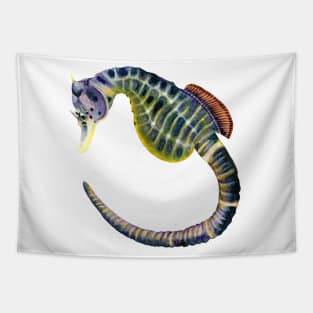Big-bellied seahorse watercolour painting Tapestry