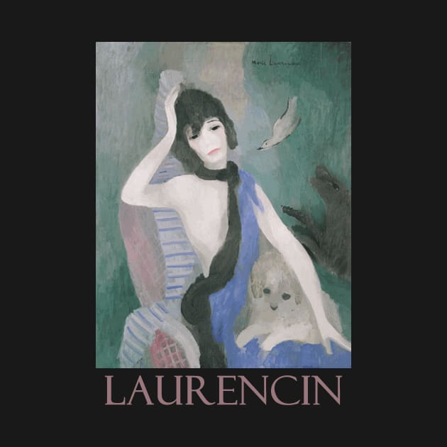 Portrait of Coco Chanel with Dog by Marie Laurencin by Naves