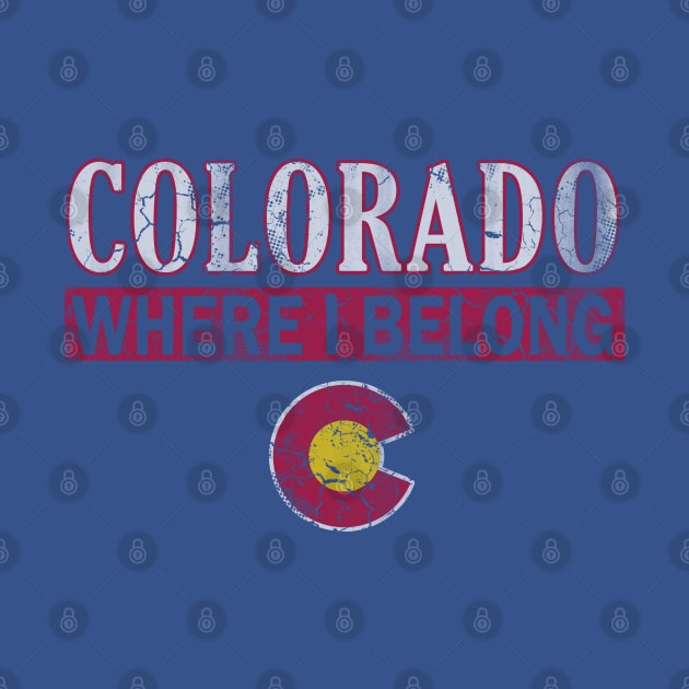 Vintage Colorado Where I Belong by E