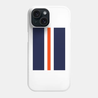 Luton Navy White Orange Retro Football Stripes Phone Case