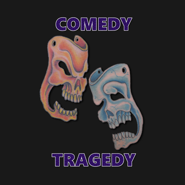 Comedy & Tragedy Blue Letters by AJ Leibengeist
