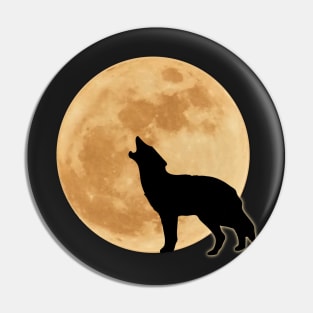 Wolf Howl Moon Pin