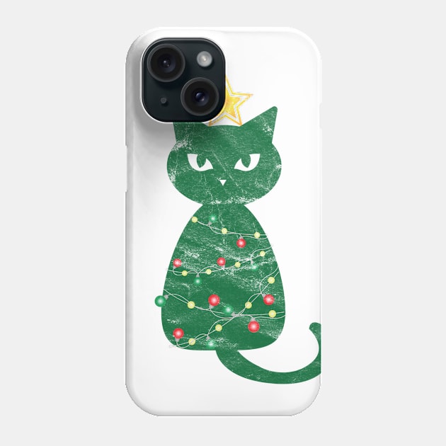 Christmas Tree - Christmas Cat - Funny Christmas Tree Shirt Phone Case by BKFMerch