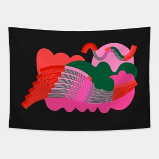Pink stripe abstract Tapestry