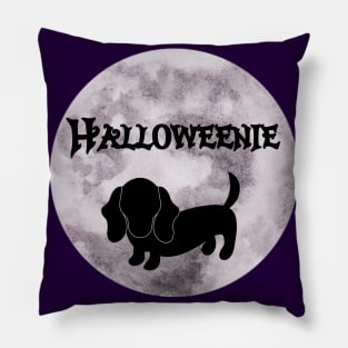 Spooky Halloweenie Moon Dog Pillow