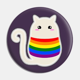 LGBTQIA+ Cat Pin