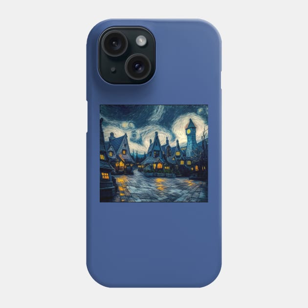 Starry Night Over Hogsmeade Village Phone Case by Grassroots Green