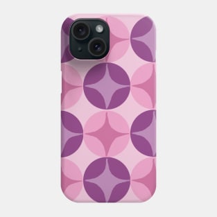 Mid Century Modern Pattern in Pink & Purple Phone Case