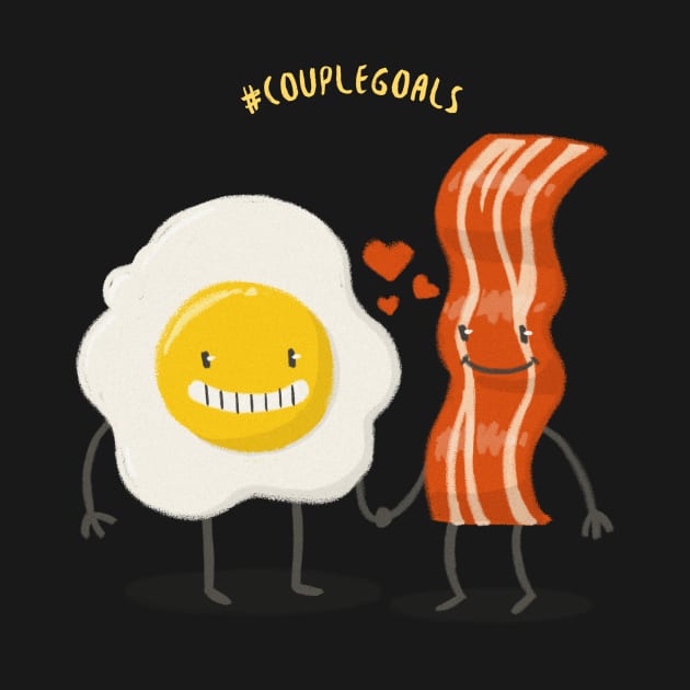 Egg and Bacon - Hashtag Couple Goals by i2studio