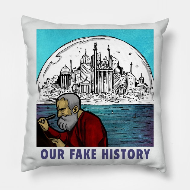 Atlantis Pillow by Our Fake History