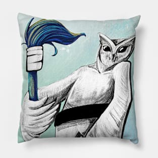 Owl with brush Pillow