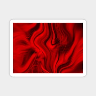 Deep Red Swirls Magnet